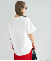 Rounded Hem LOGO Short Sleeve Loose Long T-Shirt