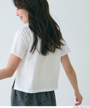 Small Heart LOGO Cotton Fitted Top T-shirt