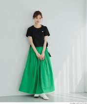 Small Heart LOGO Cotton Fitted Top T-shirt