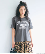 Rolled cuffs style cotton LOGO tops T-shirts in various styles