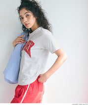 Rolled cuffs style cotton LOGO tops T-shirts in various styles