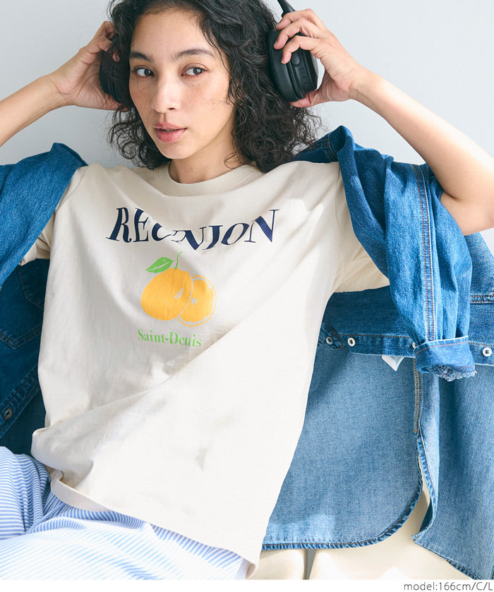 Rolled cuffs style cotton LOGO tops T-shirts in various styles