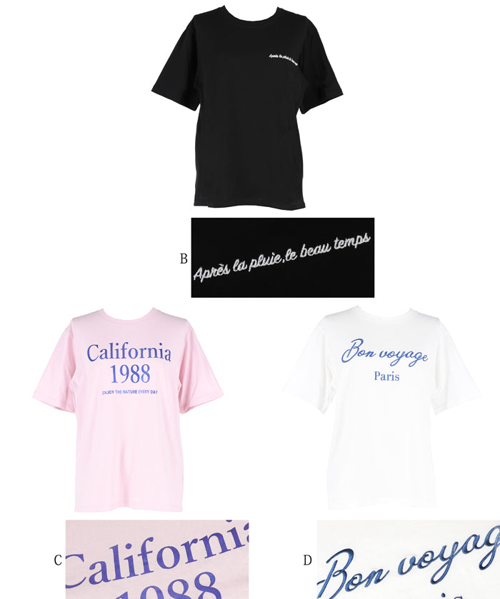 Slim-fit short-sleeved T-shirt with English logo