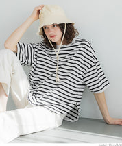 Zijin cotton round hem short-sleeved top T-shirt