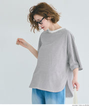 Zijin cotton round hem short-sleeved top T-shirt