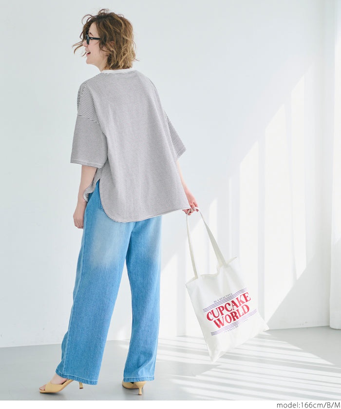 Zijin cotton round hem short-sleeved top T-shirt