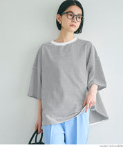 Zijin cotton round hem short-sleeved top T-shirt