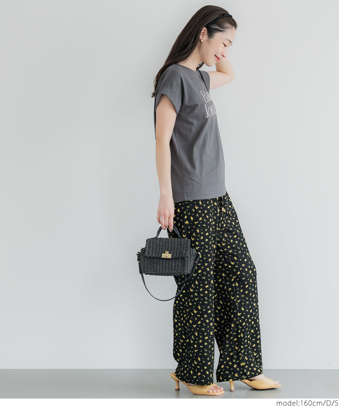 Embroidered French Sleeve Logo T-Shirt