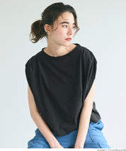 Cotton pleated sleeveless tank top