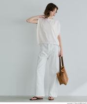 Cotton pleated sleeveless tank top