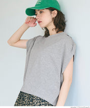 Cotton pleated sleeveless tank top