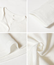 短版圓弧下擺螺紋長袖開衫