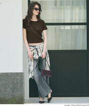 螺紋短袖亨利領上衣