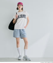 Folded French Sleeve LOGO T-Shirt Short Sleeve Top Parent-Child Outfit