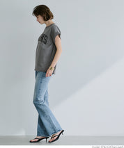 Folded French Sleeve LOGO T-Shirt Short Sleeve Top Parent-Child Outfit