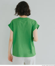 Folded French Sleeve LOGO T-Shirt Short Sleeve Top Parent-Child Outfit