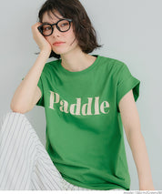 Folded French Sleeve LOGO T-Shirt Short Sleeve Top Parent-Child Outfit