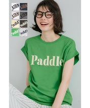 Folded French Sleeve LOGO T-Shirt Short Sleeve Top Parent-Child Outfit