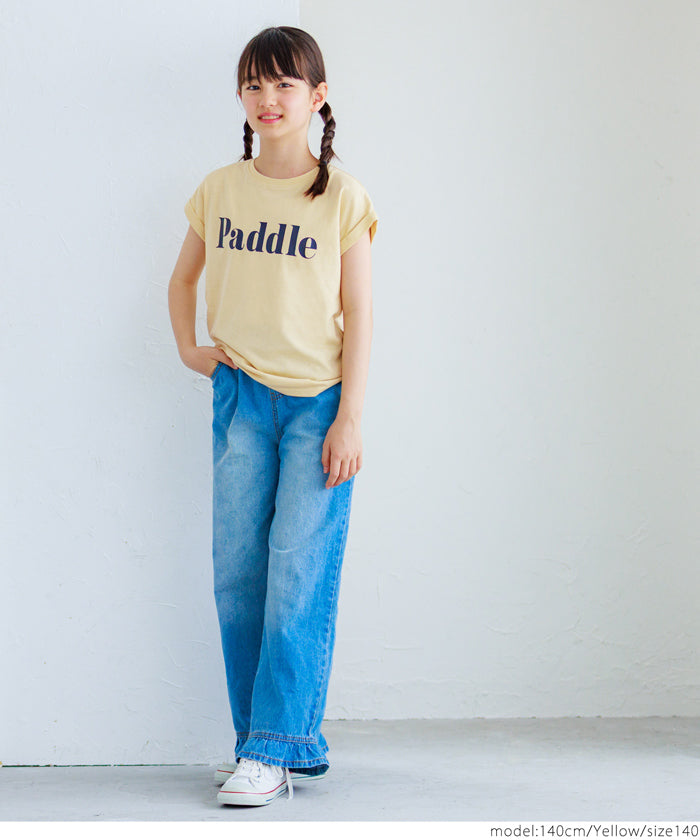 Children's Clothing French Sleeve Logo T-Shirt Short Sleeve Top Parent-Child Outfit