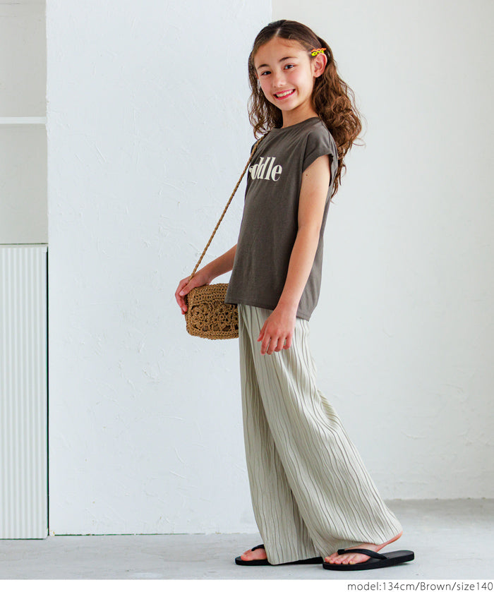 Children's Clothing French Sleeve Logo T-Shirt Short Sleeve Top Parent-Child Outfit