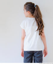 Children's clothing folded cuffs textured logo short-sleeved T-shirt parent-child wear