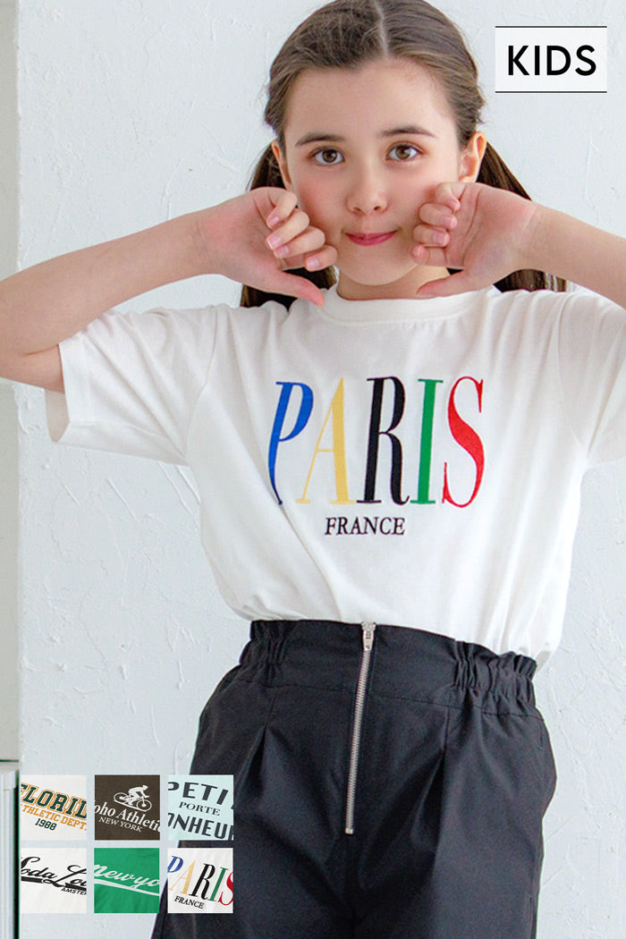 Children's clothing, various LOGO regular-fit short-sleeved T-shirts, parent-child wear