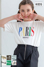 Children's clothing, various LOGO regular-fit short-sleeved T-shirts, parent-child wear