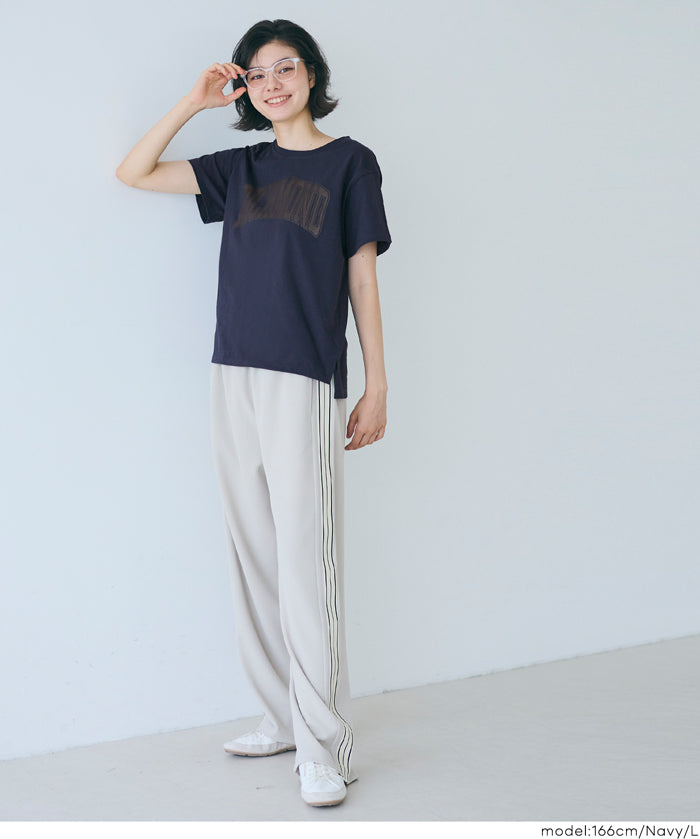 粗體LOGO撞色圓領短袖上衣 Tee 親子裝