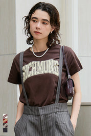 粗體LOGO撞色圓領短袖上衣 Tee 親子裝