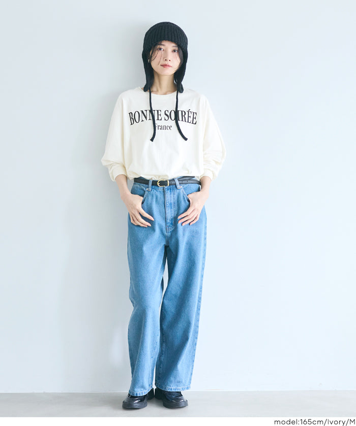 慵懶感飛鼠長袖T恤 T-shirt