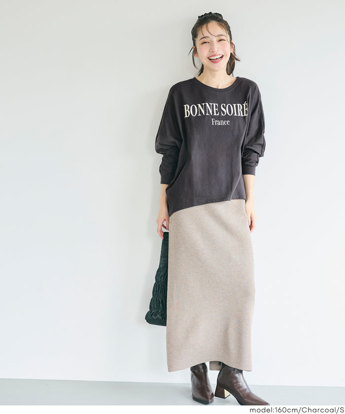 慵懶感飛鼠長袖T恤 T-shirt