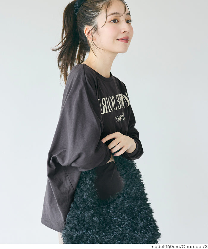 慵懶感飛鼠長袖T恤 T-shirt