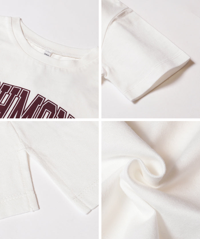 童裝粗體英字logo棉質短袖上衣 親子裝