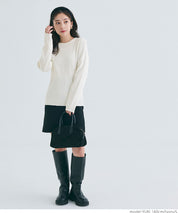 【Top Knit】Basic Multicolor Crew Neck Top