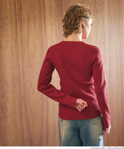 【Top Knit】Basic Multicolor Crew Neck Top