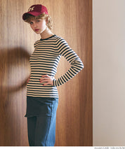 【Top Knit】Basic Multicolor Crew Neck Top