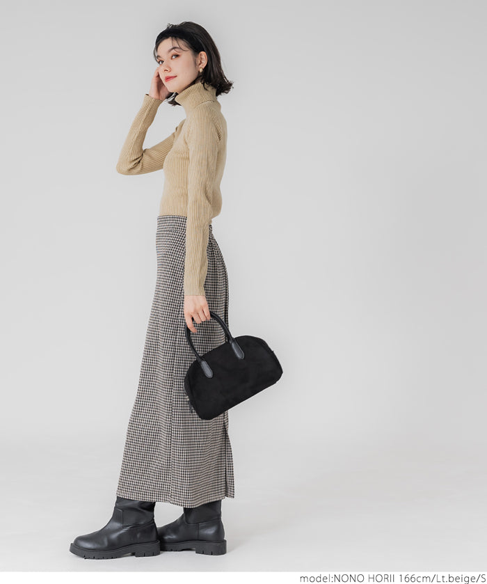 【Top Knit】Basic Multicolor Turtleneck Top