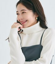 【Top Knit】Basic Multicolor Turtleneck Top