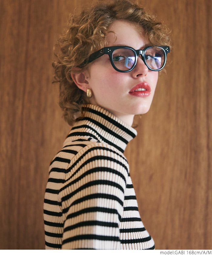 【Top Knit】Basic Multicolor Turtleneck Top