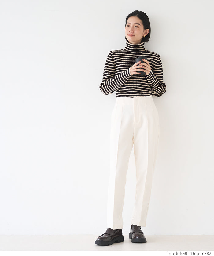 【Top Knit】Basic Multicolor Turtleneck Top