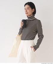 【Top Knit】Basic Multicolor Turtleneck Top