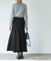 Pleated long skirt