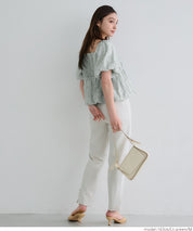 Japanese style jacquard short babydoll top