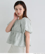 Japanese style jacquard short babydoll top