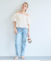 Japanese style jacquard short babydoll top