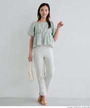 Japanese style jacquard short babydoll top