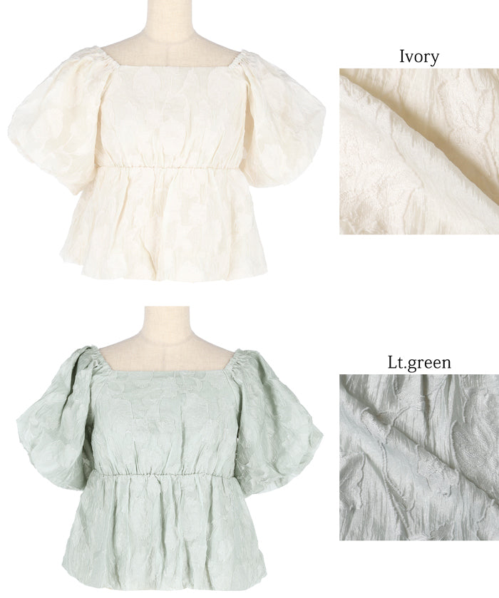 Japanese style jacquard short babydoll top