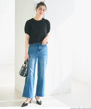 Temperamental bow tulle shape princess short-sleeved top