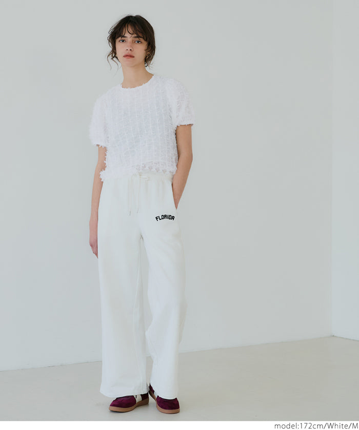 Temperamental bow tulle shape princess short-sleeved top