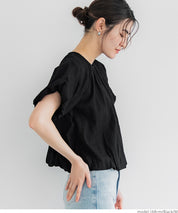 Cotton Petal Lace Puff Short Sleeve Temperament Top